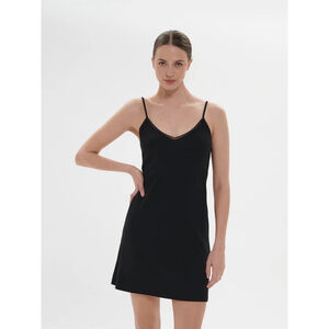 NWT Simone Perele Paris Night Dress Slip Adjustable Straps Black "Aurore" Sz. M